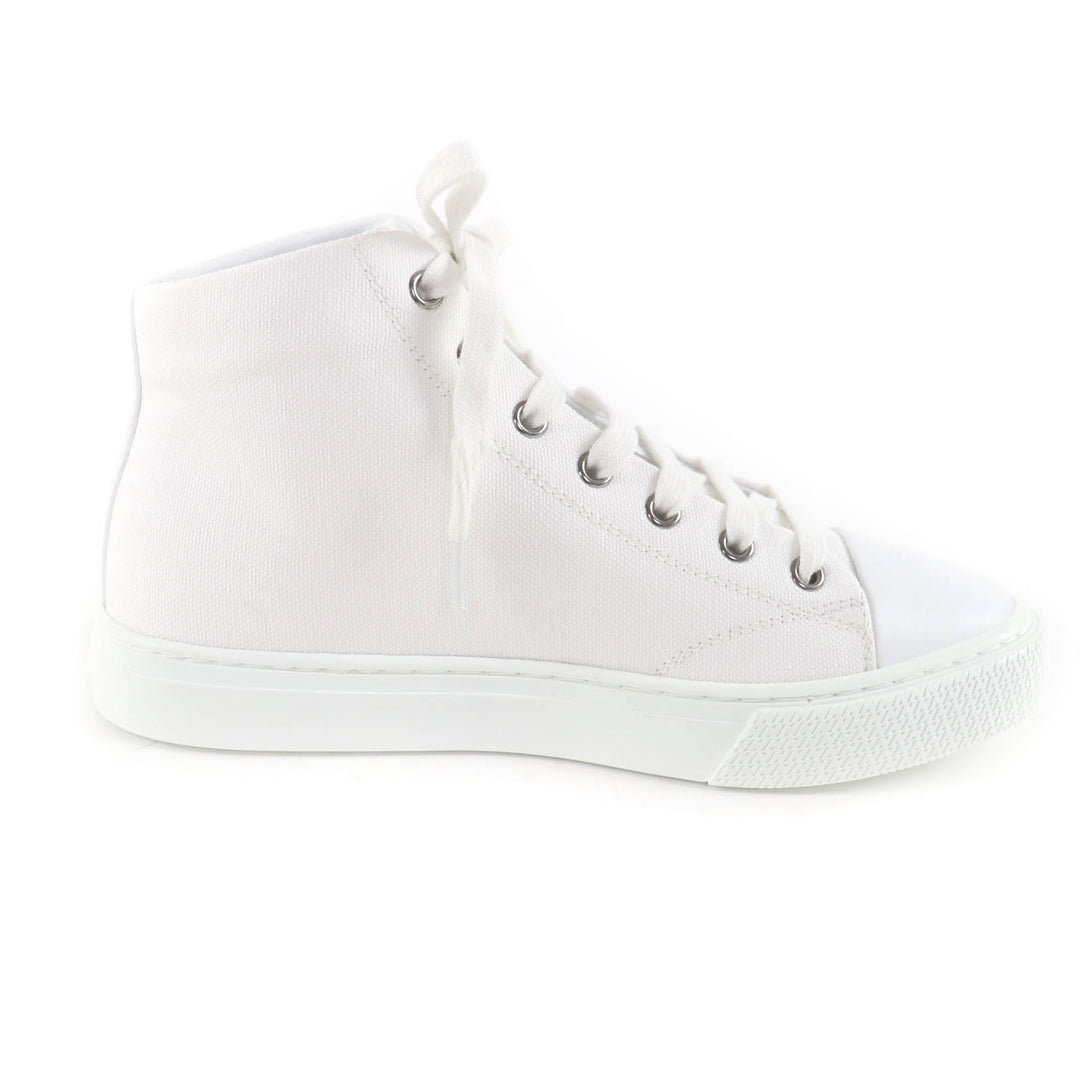 Excellent HERMES High cut sneakers Iriko white Women 37.5