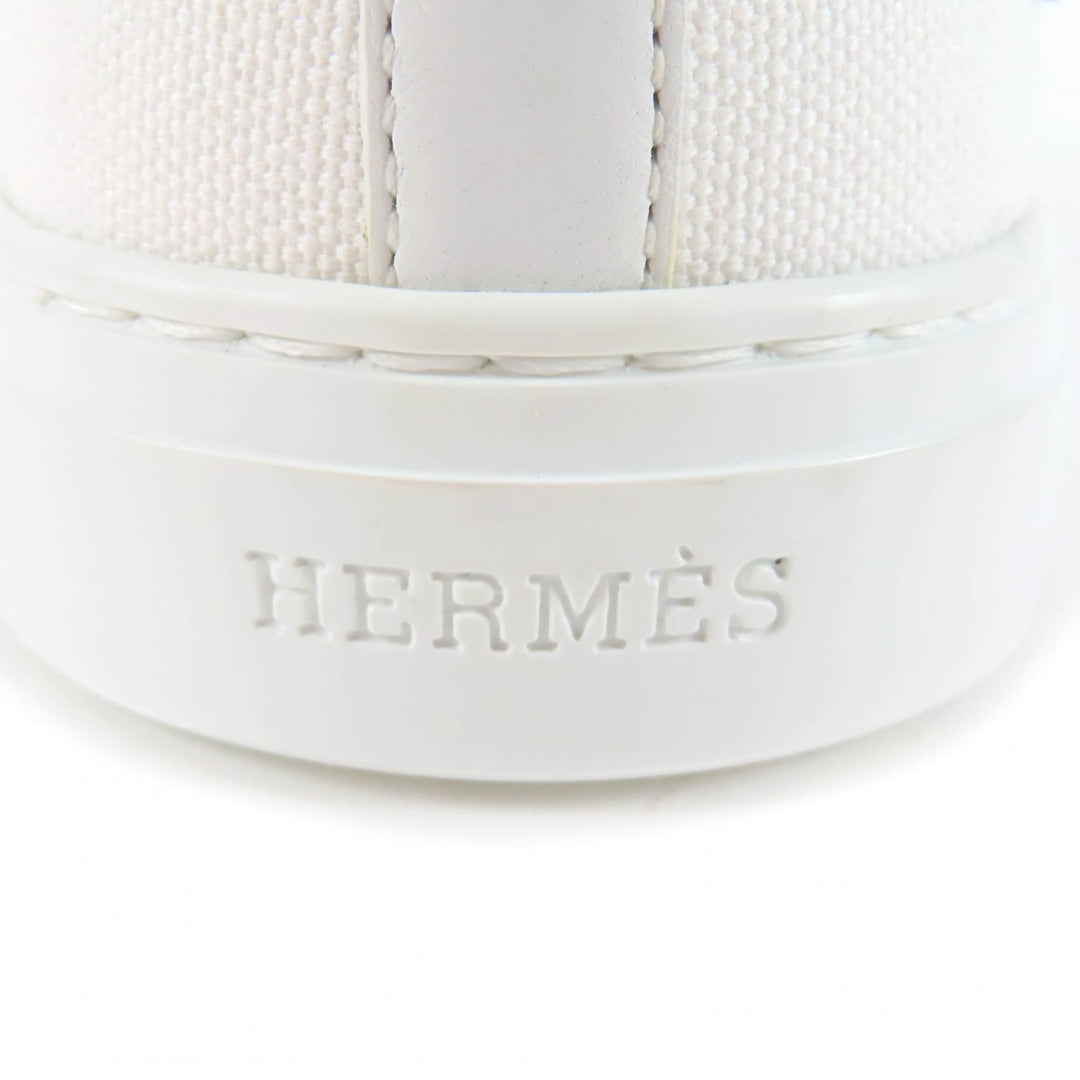Excellent HERMES High cut sneakers Iriko white Women 37.5