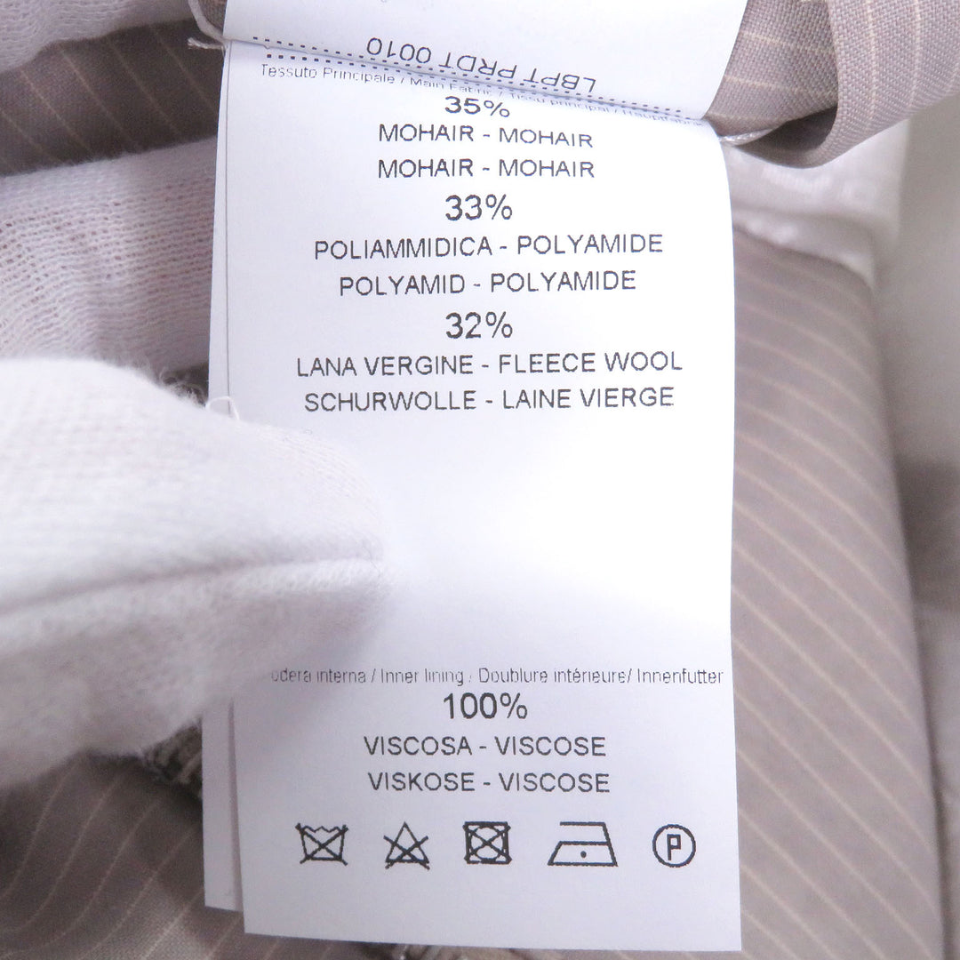 Pristine PT TORINO Blouson Striped Pattern Gray beige mohair mens 50