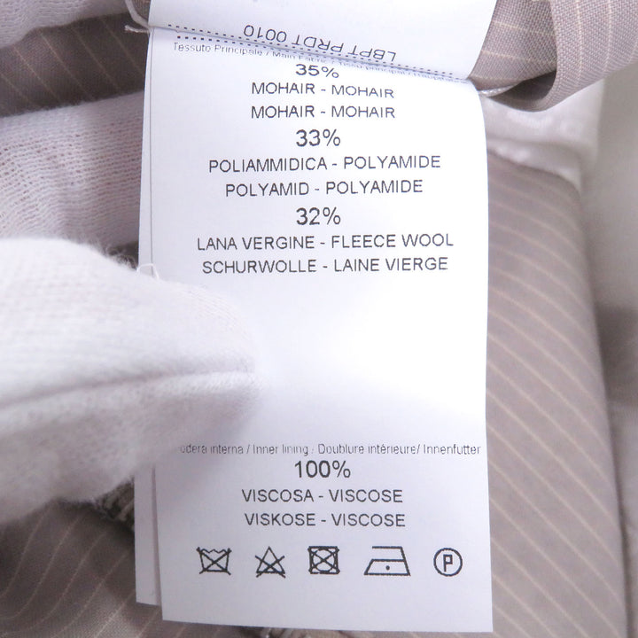 Pristine PT TORINO Blouson Striped Pattern Gray beige mohair mens 50