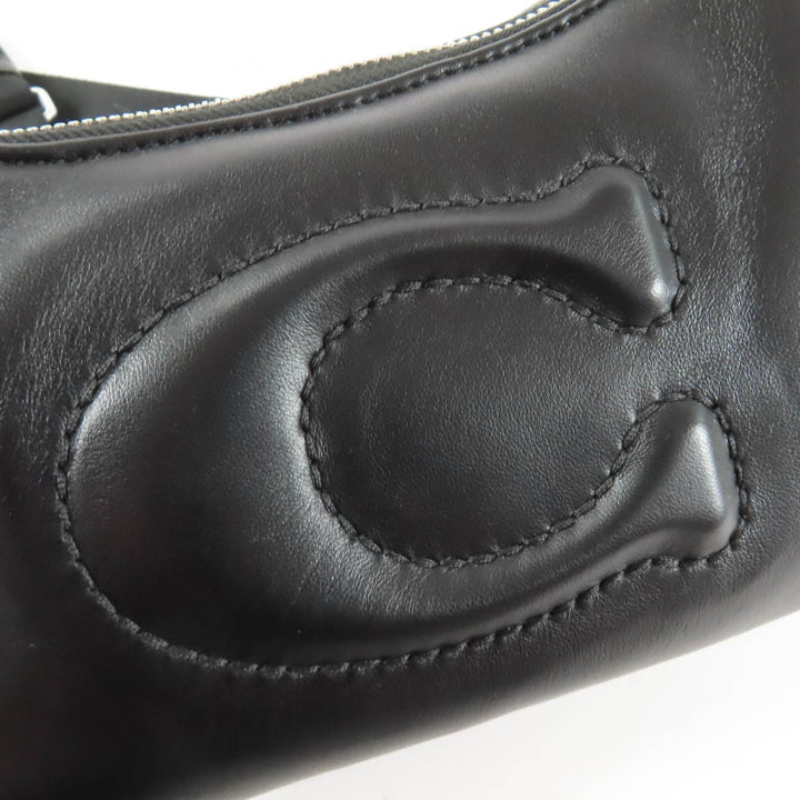 Excellent COACH Shoulder Bag Teri Signature Quilted 2-Way Leather Handbag CJ608