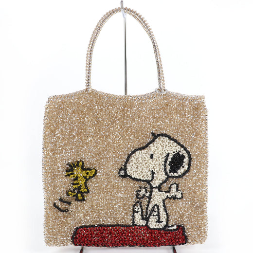 Pristine ANTEPRIMA Tote Bag SNOOPY COLLECTION Snoopy Square Wire Gold PB24SFE0JK