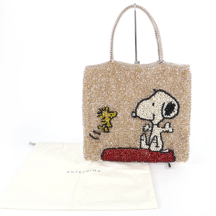 Pristine ANTEPRIMA Tote Bag SNOOPY COLLECTION Snoopy Square Wire Gold PB24SFE0JK