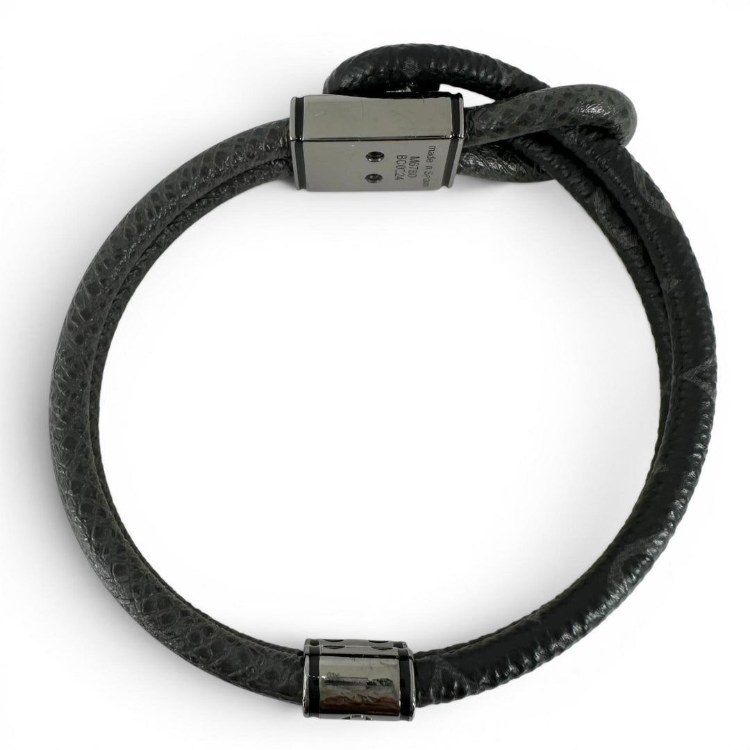 Excellent LOUIS VUITTON bracelet Brasserie Loopit black Monogram Eclipse Canvas