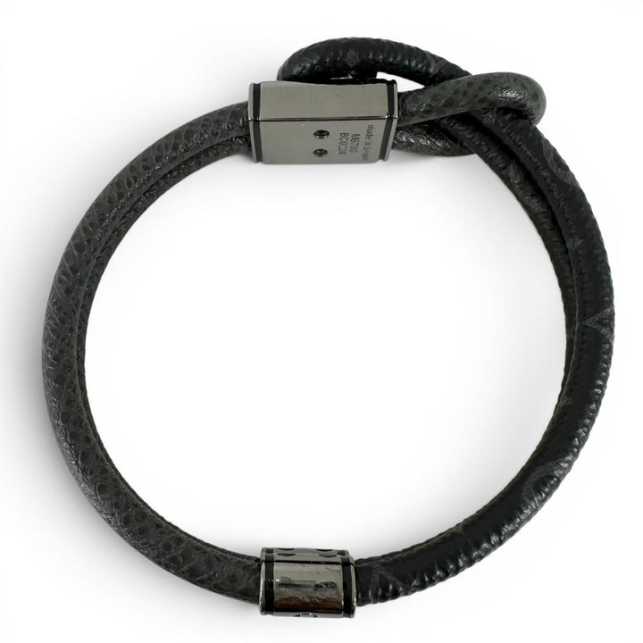 Excellent LOUIS VUITTON bracelet Brasserie Loopit black Monogram Eclipse Canvas