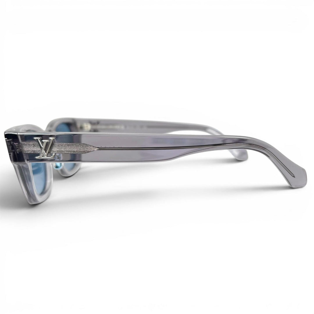 Excellent LOUIS VUITTON sunglasses LV Confidence Square Round gray mens Z2184U