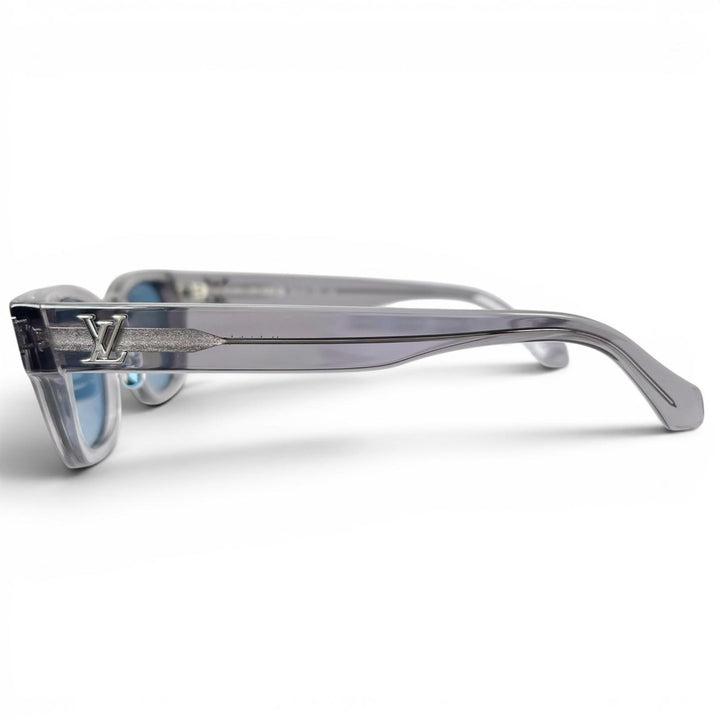 Excellent LOUIS VUITTON sunglasses LV Confidence Square Round gray mens Z2184U