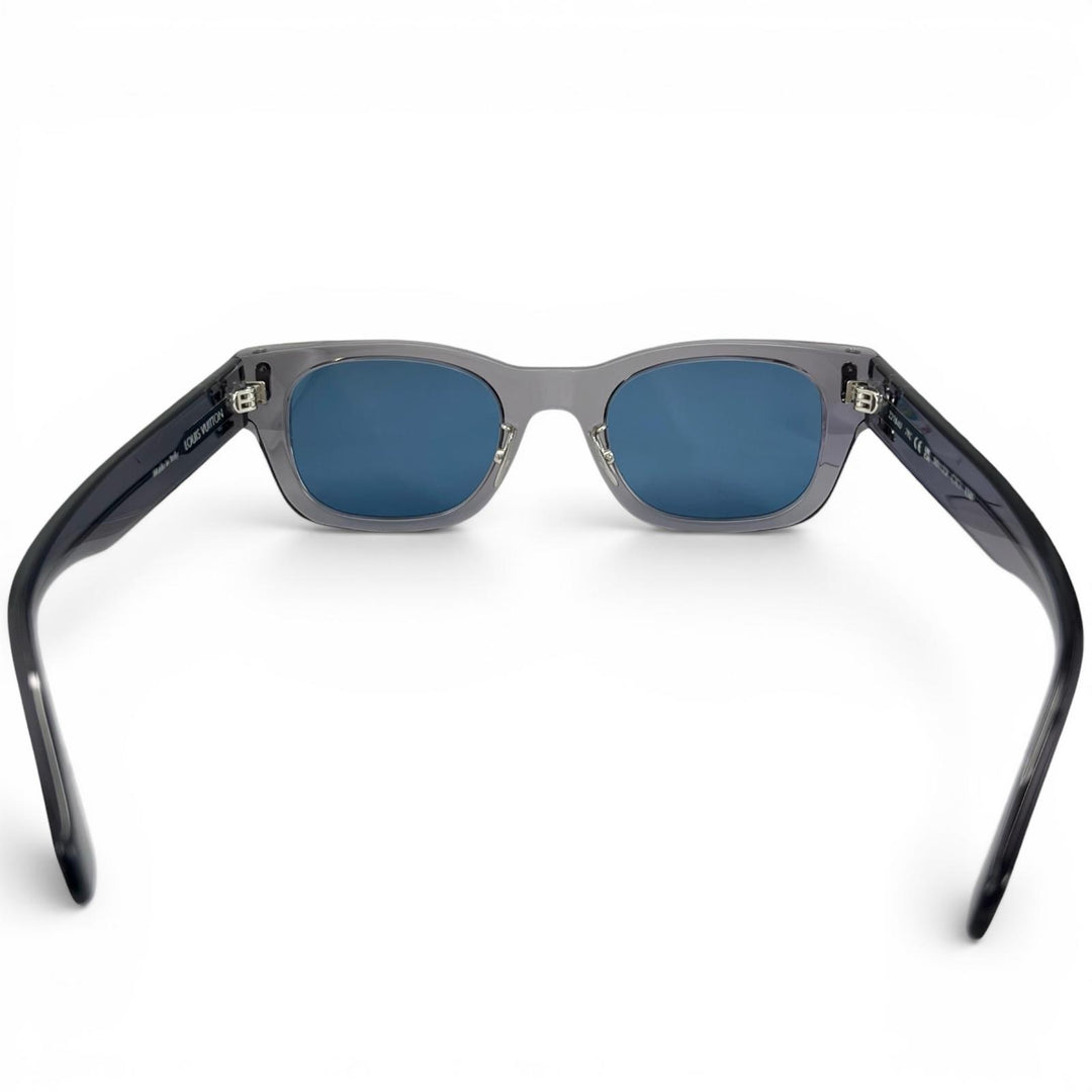Excellent LOUIS VUITTON sunglasses LV Confidence Square Round gray mens Z2184U