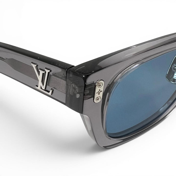 Excellent LOUIS VUITTON sunglasses LV Confidence Square Round gray mens Z2184U