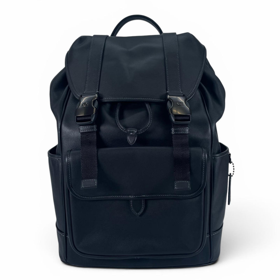 Excellent COACH Backpack Â· Daypack LGUE FLP BP black Smooth Rubbed mens CU072