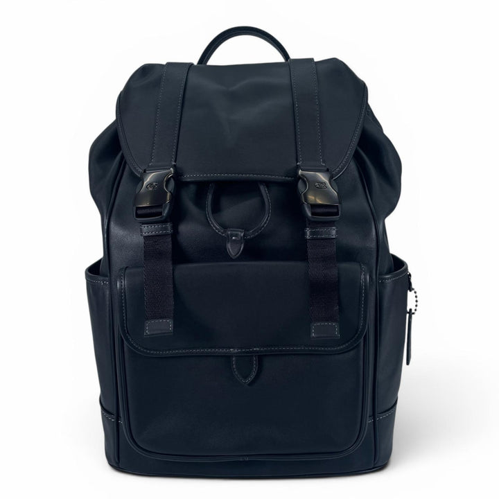 Excellent COACH Backpack Â· Daypack LGUE FLP BP black Smooth Rubbed mens CU072