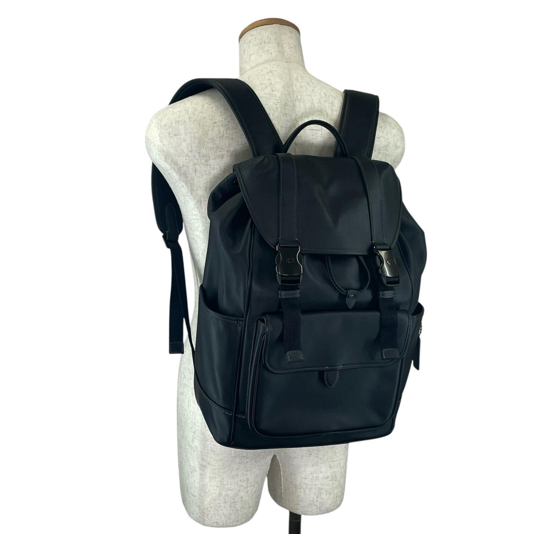 Excellent COACH Backpack Â· Daypack LGUE FLP BP black Smooth Rubbed mens CU072