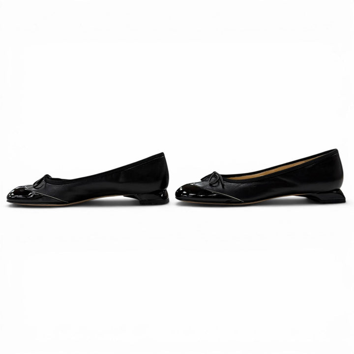 Discounted Excellent CHANEL pumps black leather Women 36.5