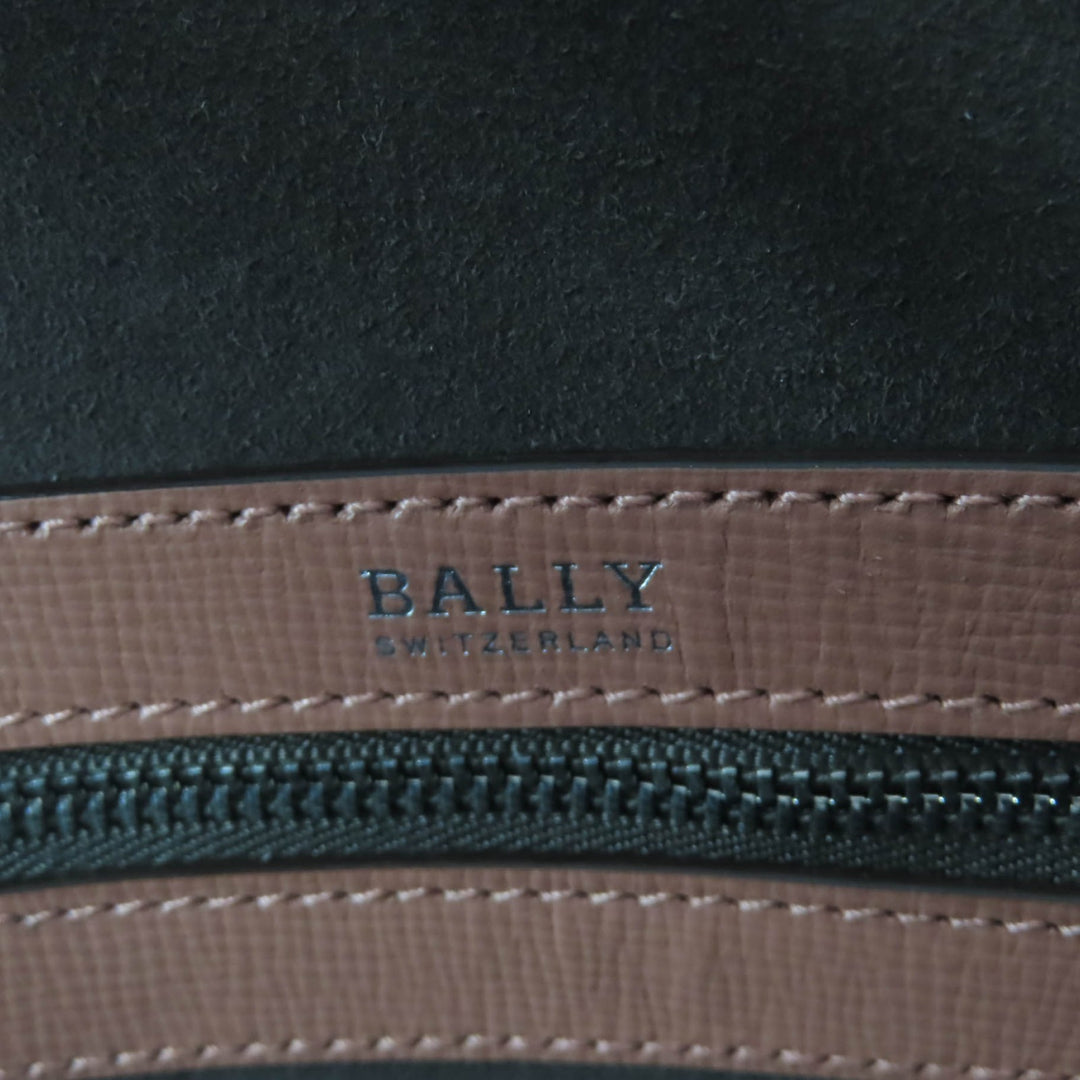 Excellent BALLY Briefcase BOND MD Leather 2-Way Shoulder Bag with Lock Pink