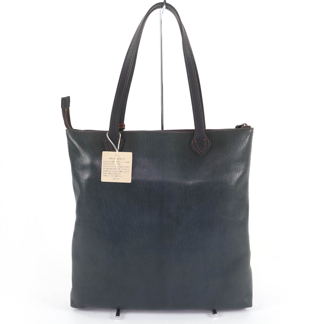 Pristine genten Tote Bag Leather handbag with logo charm Dark green Women