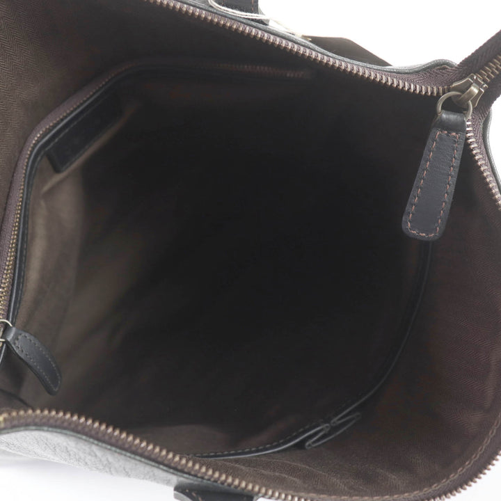Pristine genten Tote Bag Leather handbag with logo charm Dark green Women