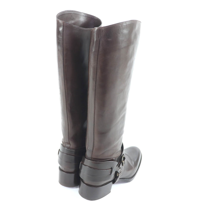 Great SARTORE Knee-high boots Belt-design leather jockey boots leather 37.5