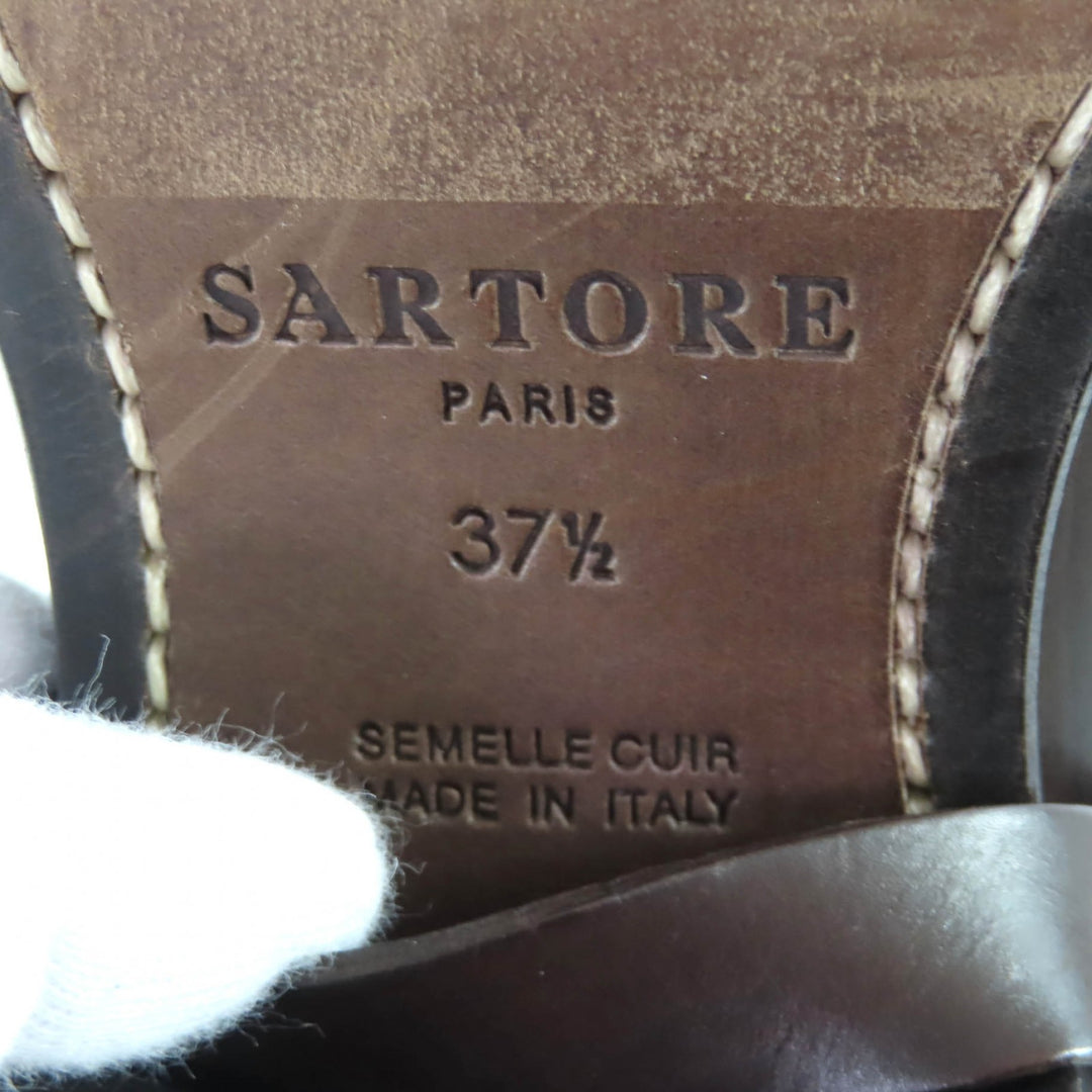 Great SARTORE Knee-high boots Belt-design leather jockey boots leather 37.5