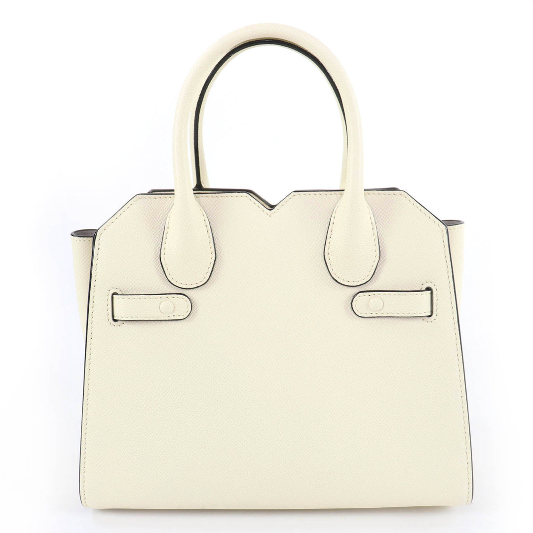 Pristine Valextra Handbag 2-Handle Milano Bag Mini Leather 2-Way Shoulder Bag