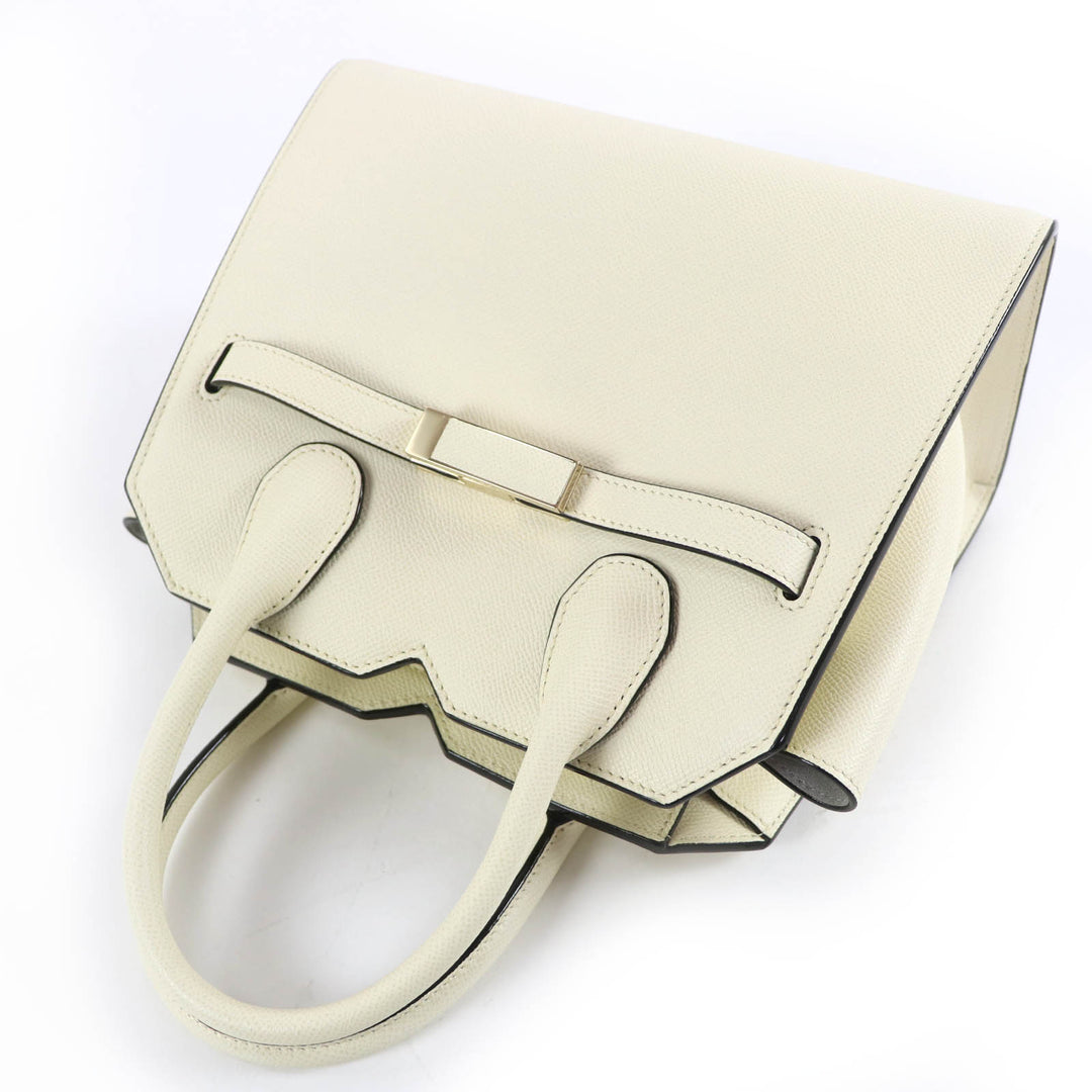 Pristine Valextra Handbag 2-Handle Milano Bag Mini Leather 2-Way Shoulder Bag