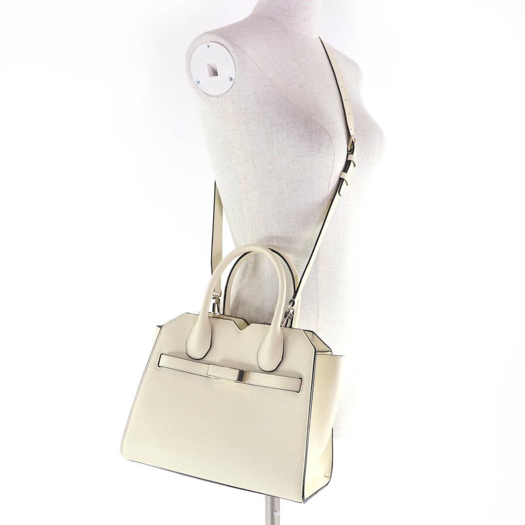 Pristine Valextra Handbag 2-Handle Milano Bag Mini Leather 2-Way Shoulder Bag