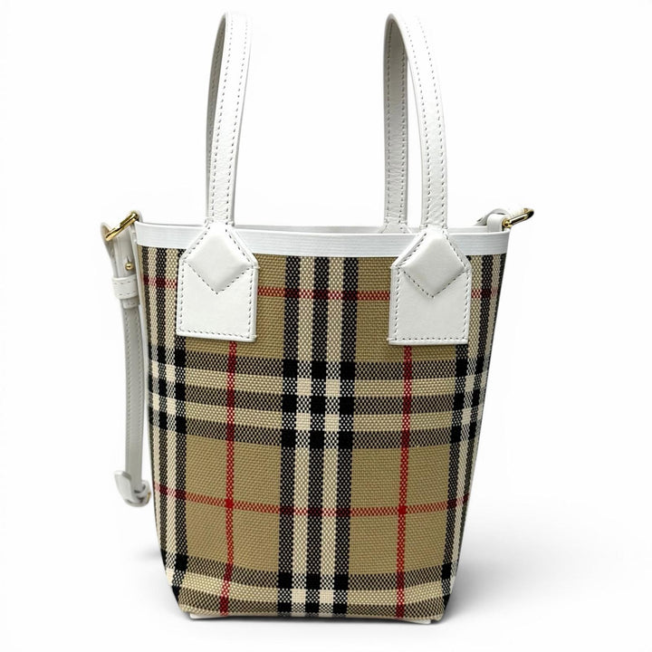 Excellent Burberrys Shoulder Bag beige canvas Women 8072348