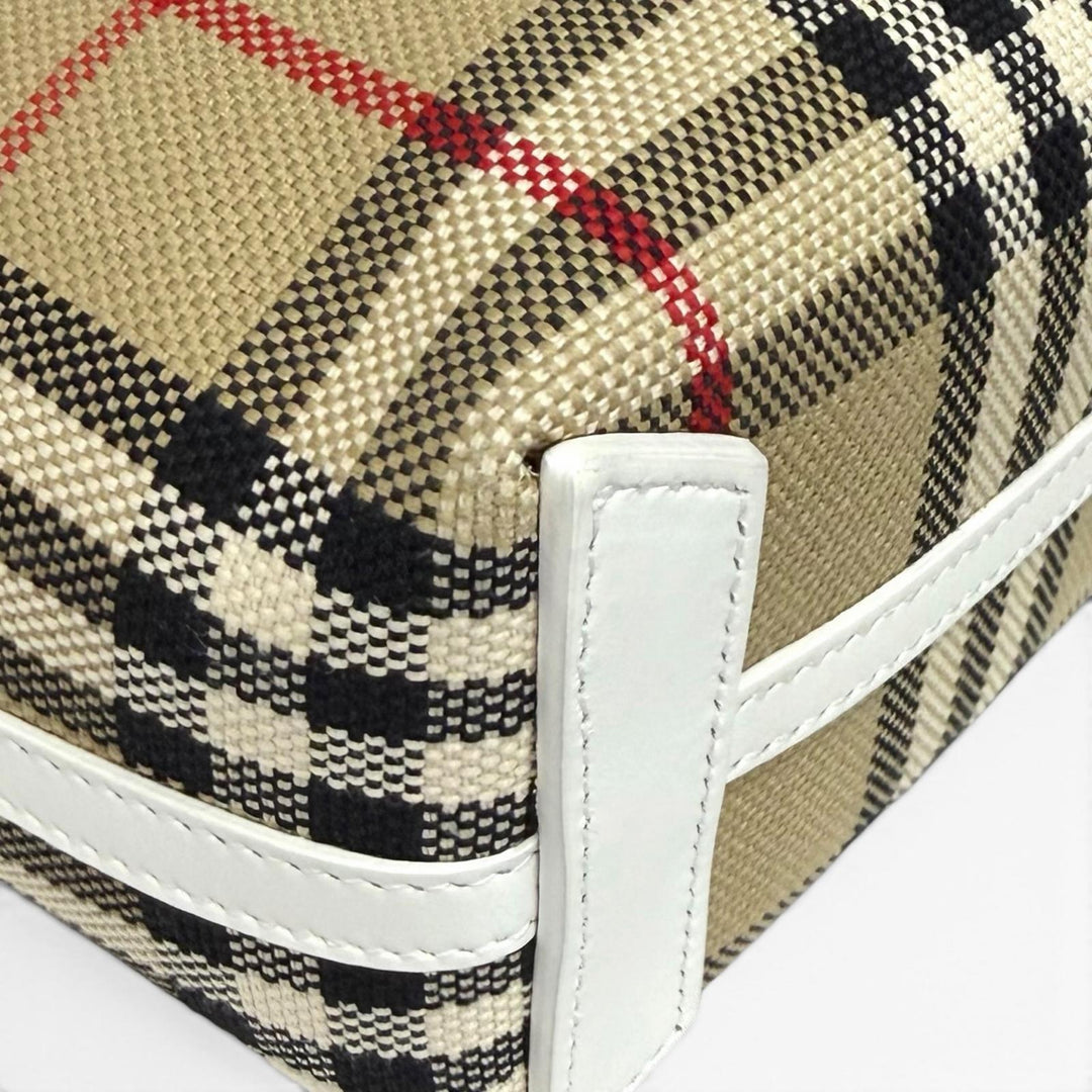 Excellent Burberrys Shoulder Bag beige canvas Women 8072348