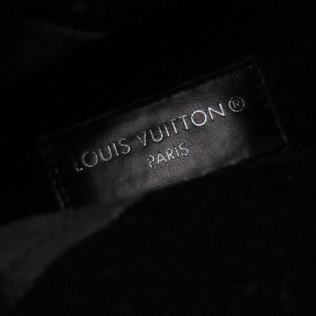 Great LOUIS VUITTON short boots LV logo shearling boots black Mouton Women 36.5