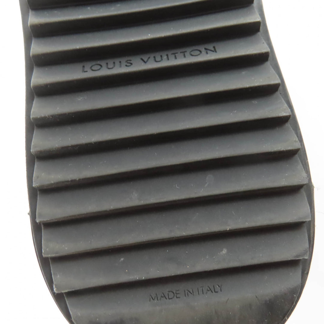 Great LOUIS VUITTON short boots LV logo shearling boots black Mouton Women 36.5
