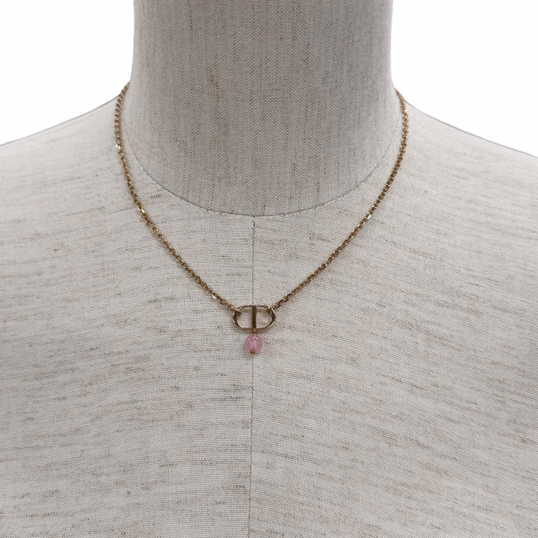 Excellent DIOR Necklace Petit CD Rose gold Women N1390PTCPL