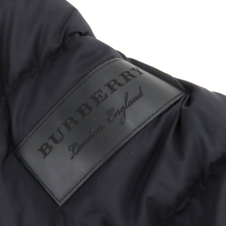 Excellent BURBERRY Down jacket logo patch hooded 2-way down vest 54 4058195