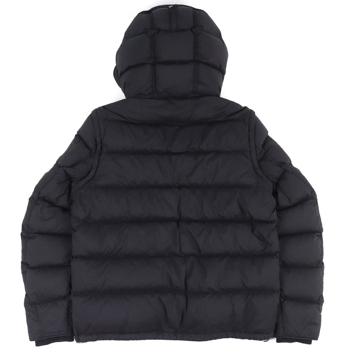 Excellent BURBERRY Down jacket logo patch hooded 2-way down vest 54 4058195