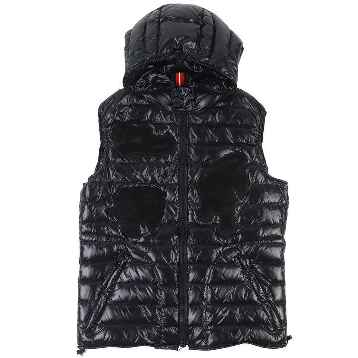 Excellent DUVETICA HYDROGEN Animal Patch Double Zip Hooded Down Vest Gilet 48