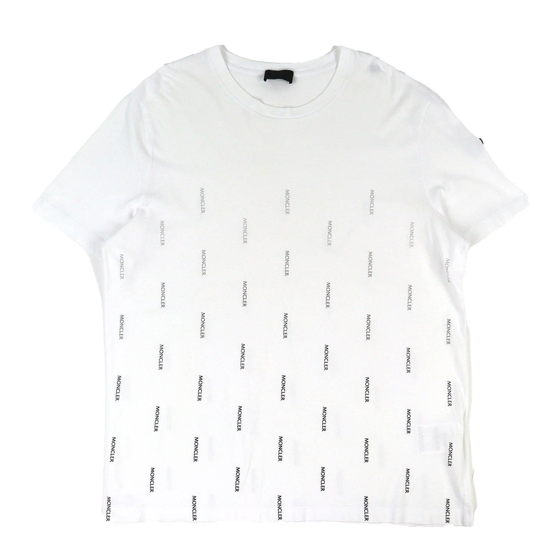 Great MONCLER Short sleeve T-shirt MAGLIA T-SHIRT Gradient Repeat Logo L
