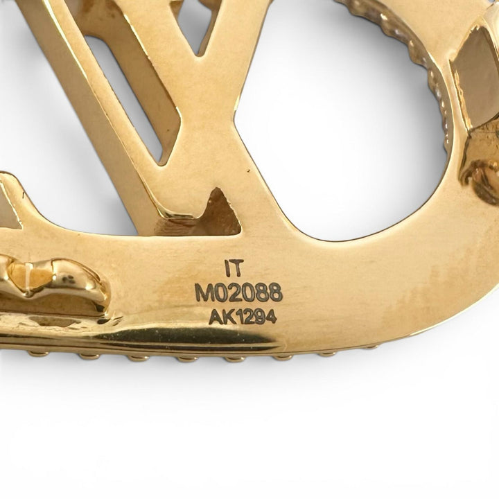 Excellent LOUIS VUITTON Valletta Barrette My LV Chain hair accessory M02088