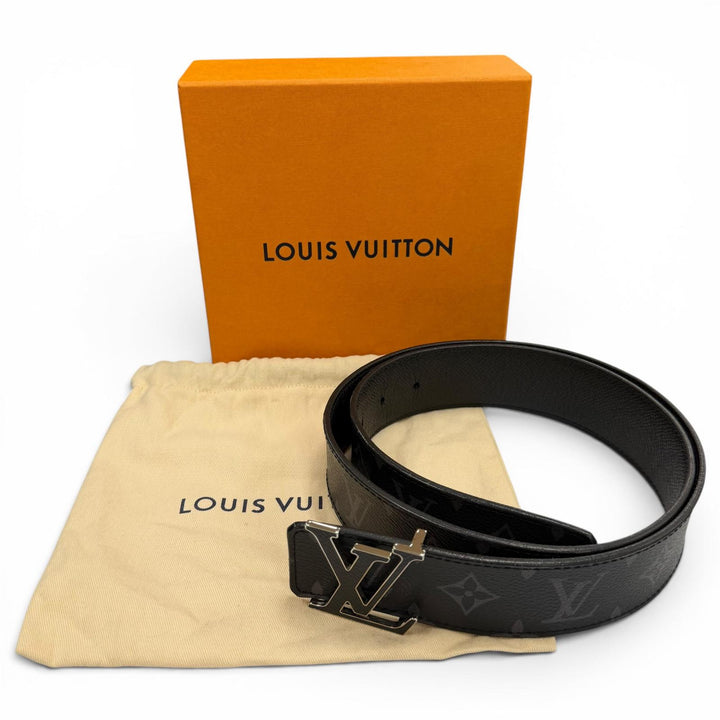 Very Good LOUIS VUITTON belt LV Initials Monogram Eclipse Belt reversible M0457