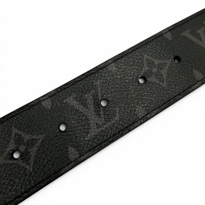 Very Good LOUIS VUITTON belt LV Initials Monogram Eclipse Belt reversible M0457