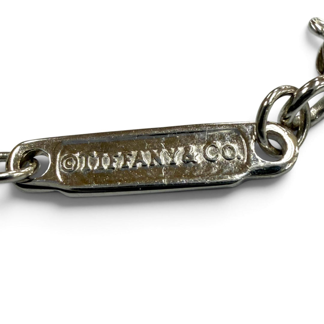 Excellent TIFFANY&Co. Necklace T smile small White gold AU750 Women