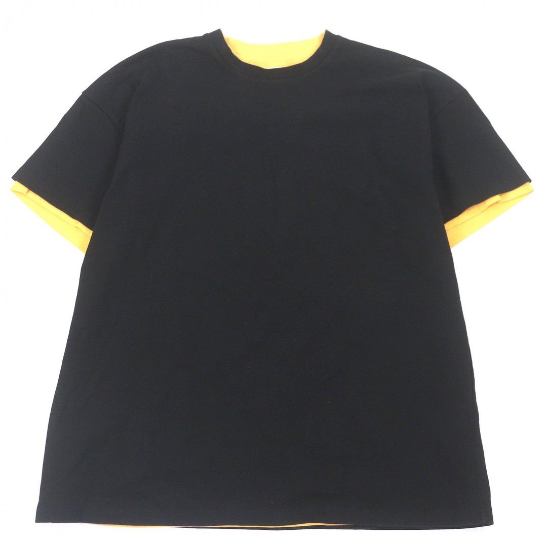 Great JIL SANDER Short sleeve T-shirt Docking Design black cotton