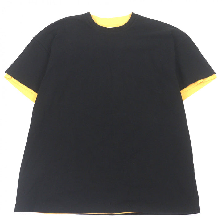 Great JIL SANDER Short sleeve T-shirt Docking Design black cotton