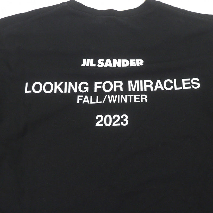 Great JIL SANDER Short sleeve T-shirt Docking Design black cotton