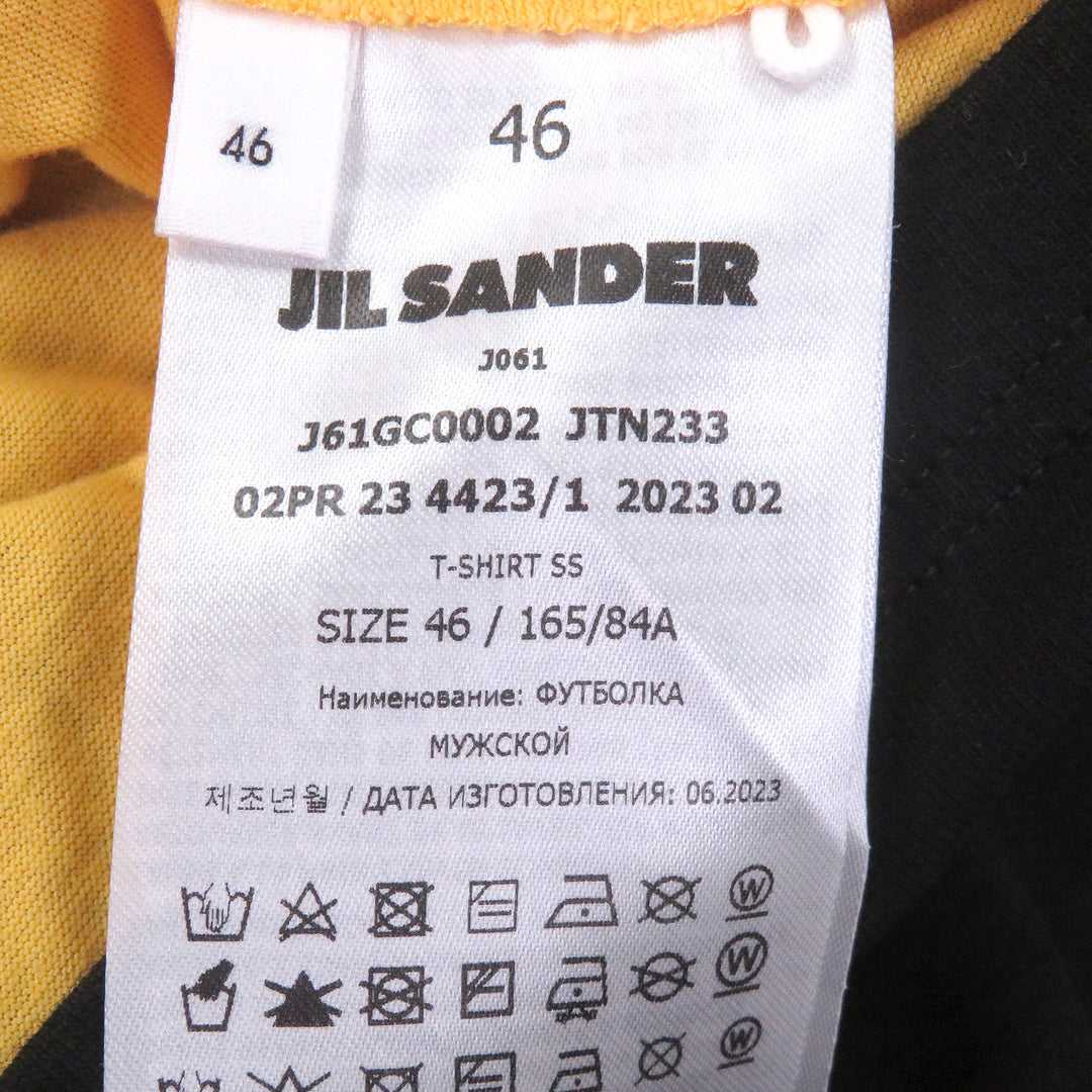 Great JIL SANDER Short sleeve T-shirt Docking Design black cotton