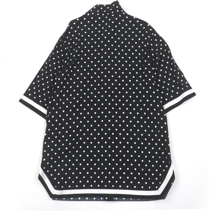 Great DOLCE&GABBANA Short sleeve shirt Black tag, DG logo patch, dot pattern