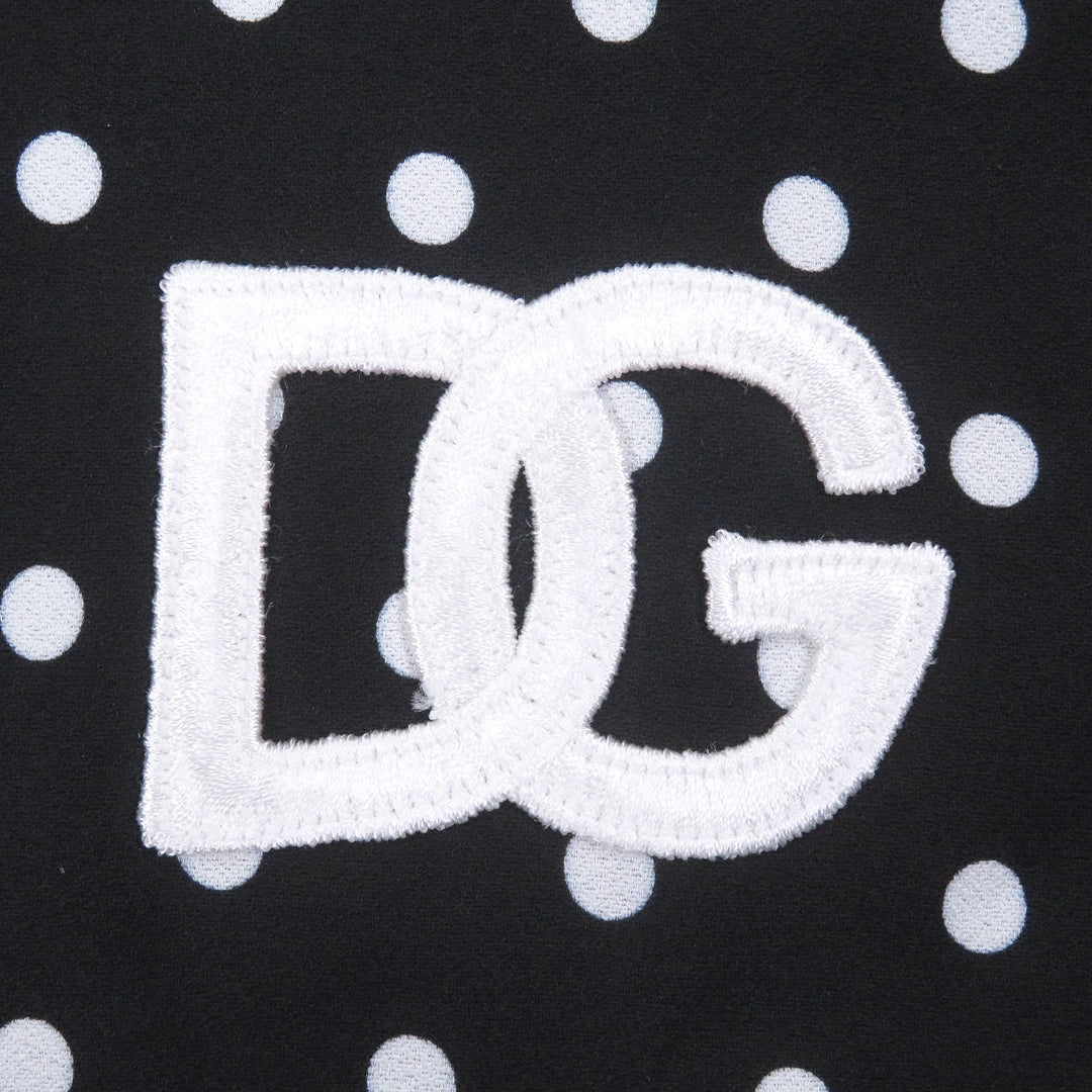 Great DOLCE&GABBANA Short sleeve shirt Black tag, DG logo patch, dot pattern