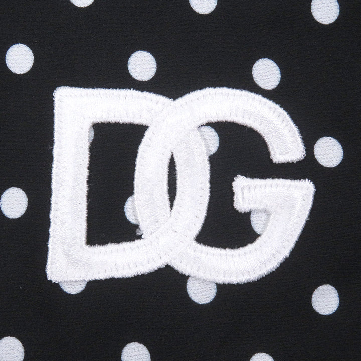 Great DOLCE&GABBANA Short sleeve shirt Black tag, DG logo patch, dot pattern
