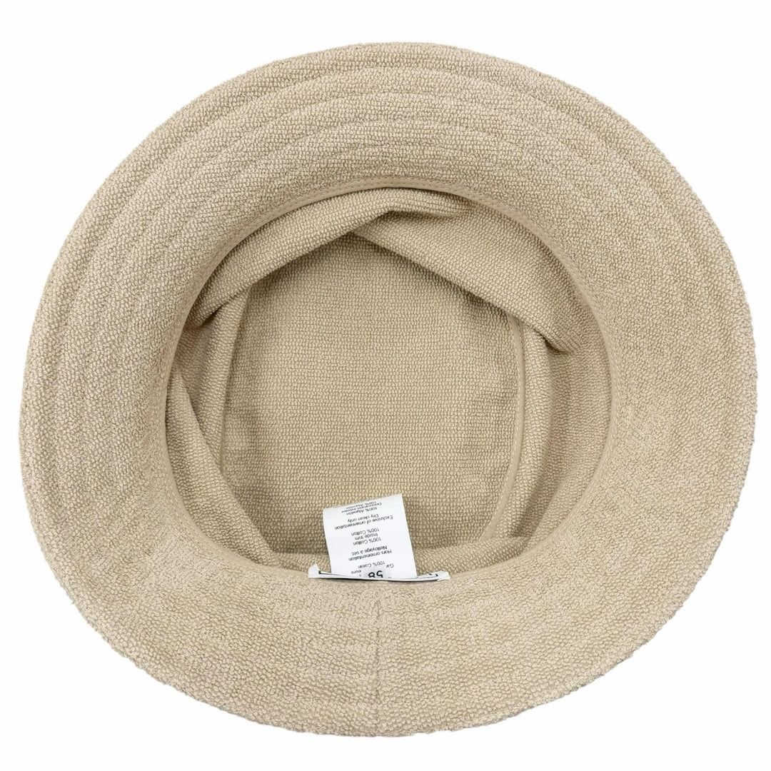 Excellent HERMES hat Fred Sand beige cotton Women 58