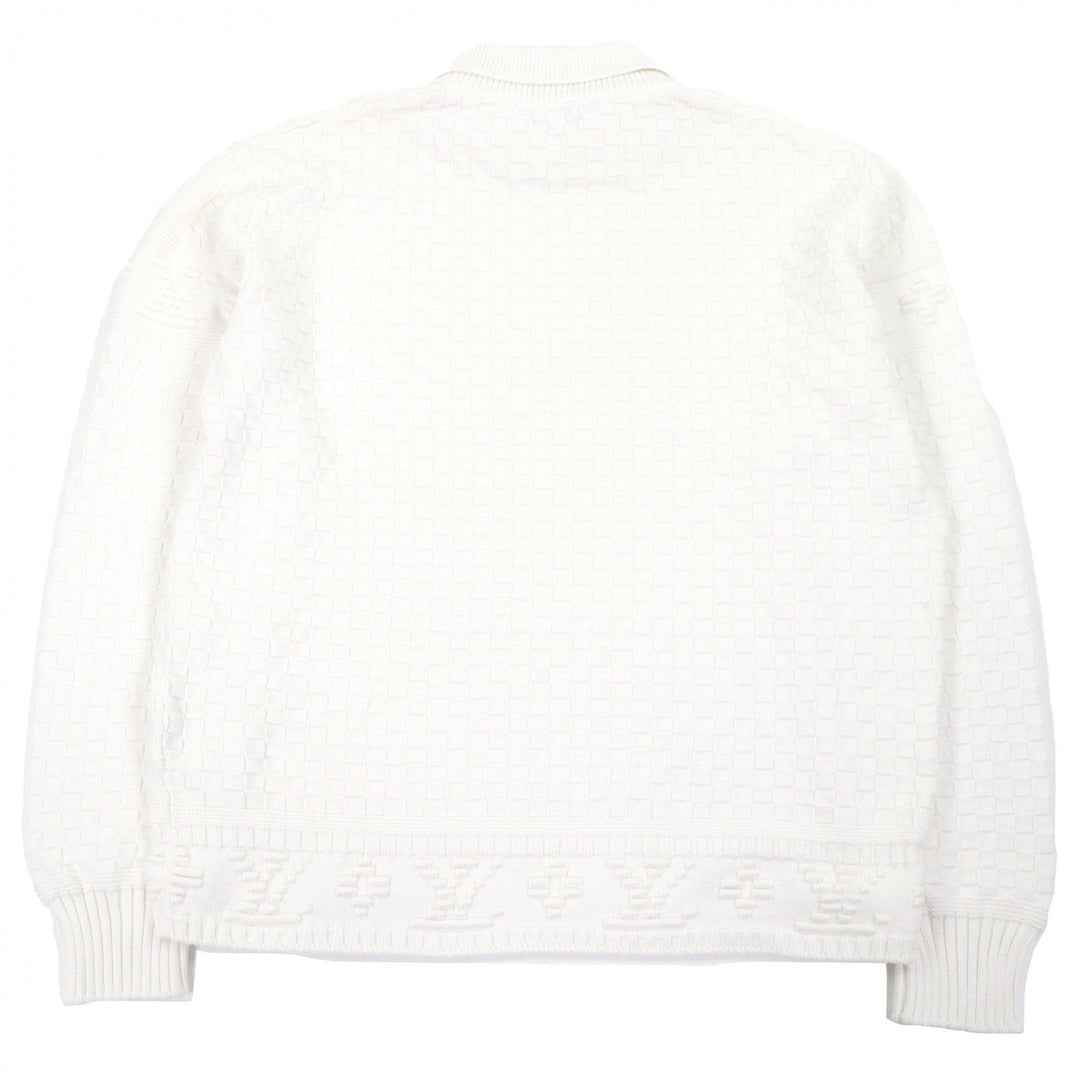 Excellent LOUIS VUITTON sweater Damier Monogram Knit Polo Shirt