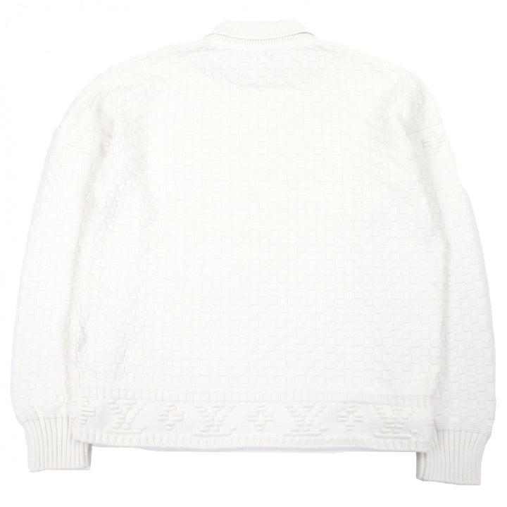 Excellent LOUIS VUITTON sweater Damier Monogram Knit Polo Shirt