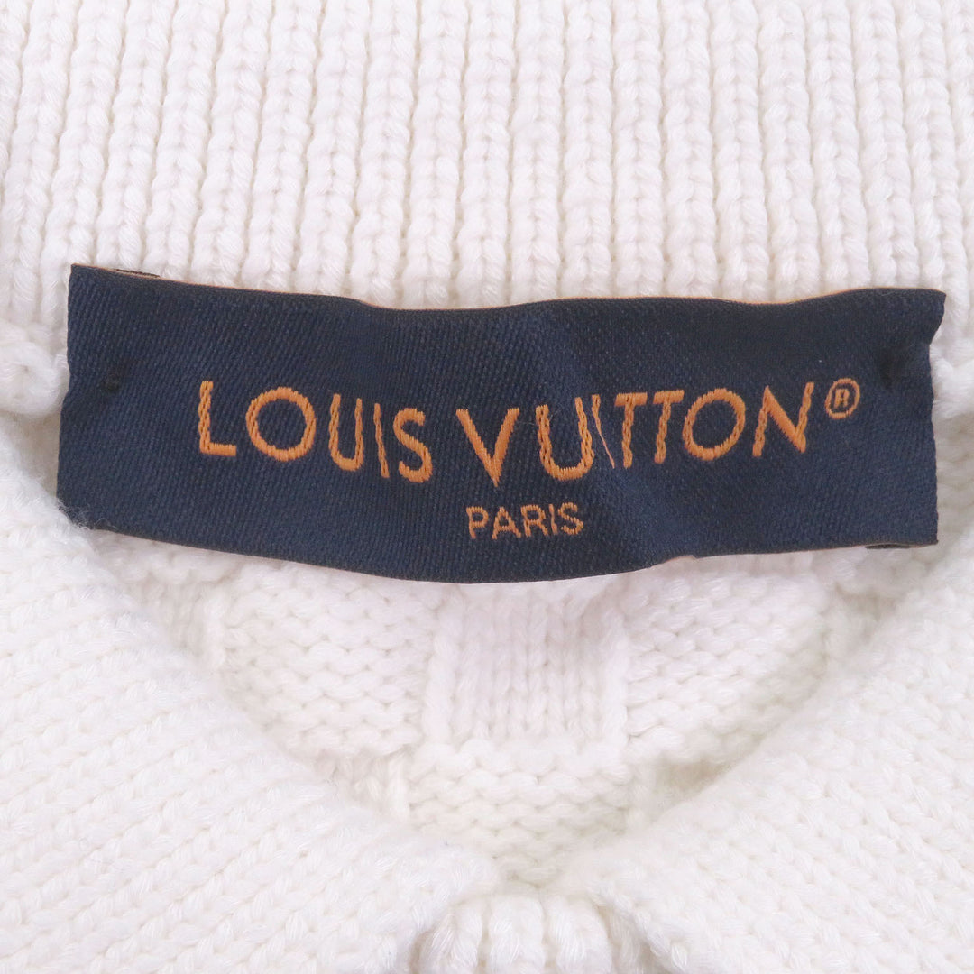 Excellent LOUIS VUITTON sweater Damier Monogram Knit Polo Shirt