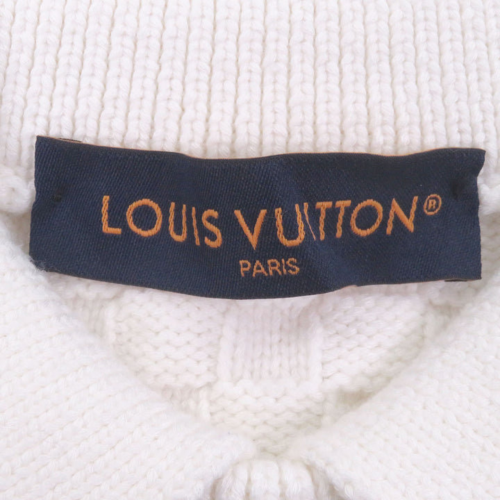 Excellent LOUIS VUITTON sweater Damier Monogram Knit Polo Shirt